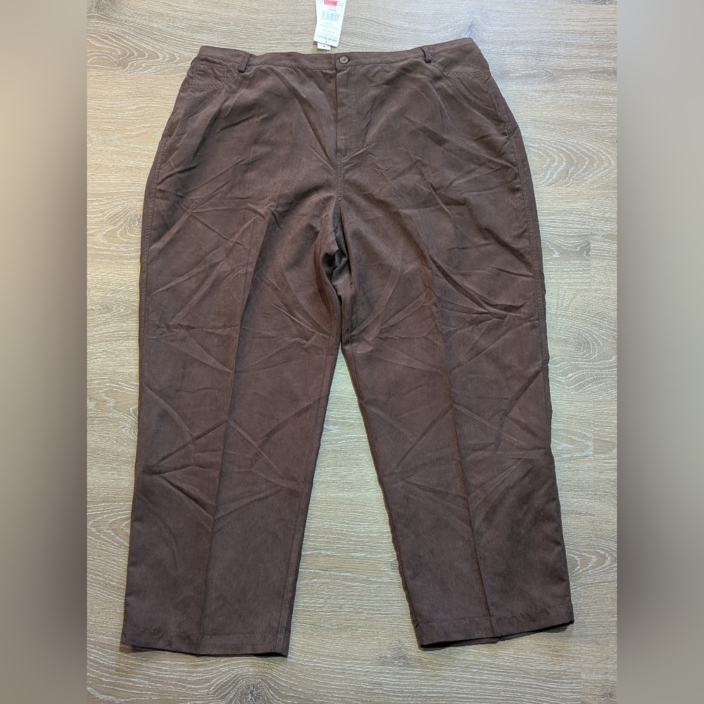 Alfred Dunner Women's Chocolate Brown Pull On Pants‎ 24W